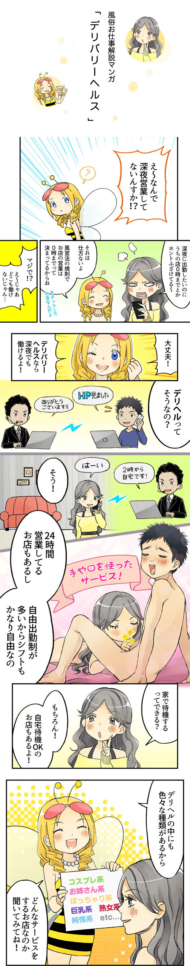 風俗お仕事解説マンガ デリヘル